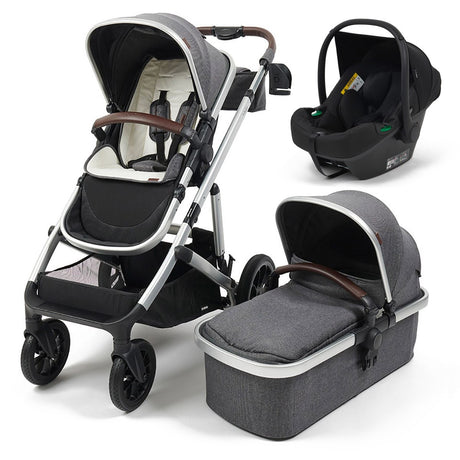 Zummi Halo - Single to Double Travel System + EnfaSafe Car Seat, Moon
